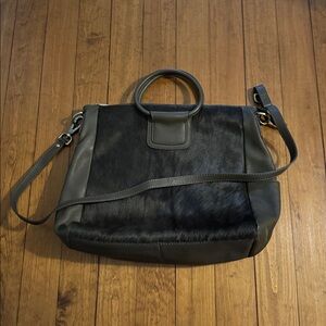 HOBO sheila large satchel bag in cow hide and leather